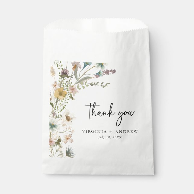 Floral-Gastgeschenk Hochzeiten Geschenktütchen (Vorderseite)