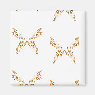 Floral geblüht Schmetterlinge Magnet