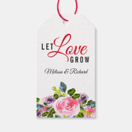 Floral Gelassen Liebe wächst Hochzeit Vielen Dank Geschenkanhänger