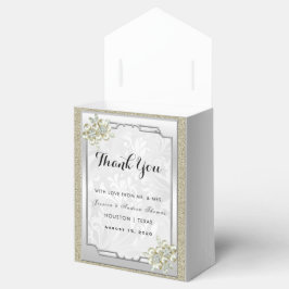Floral Gem Silver Gerahmt, Gold & Silver Wedding Geschenkschachtel