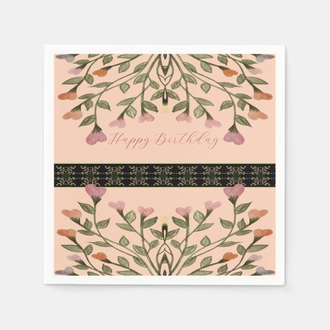Floral gemischtes Elegant Serviette (Vorderseite)