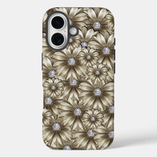 Floral Gemstone coque iphone (Verso)