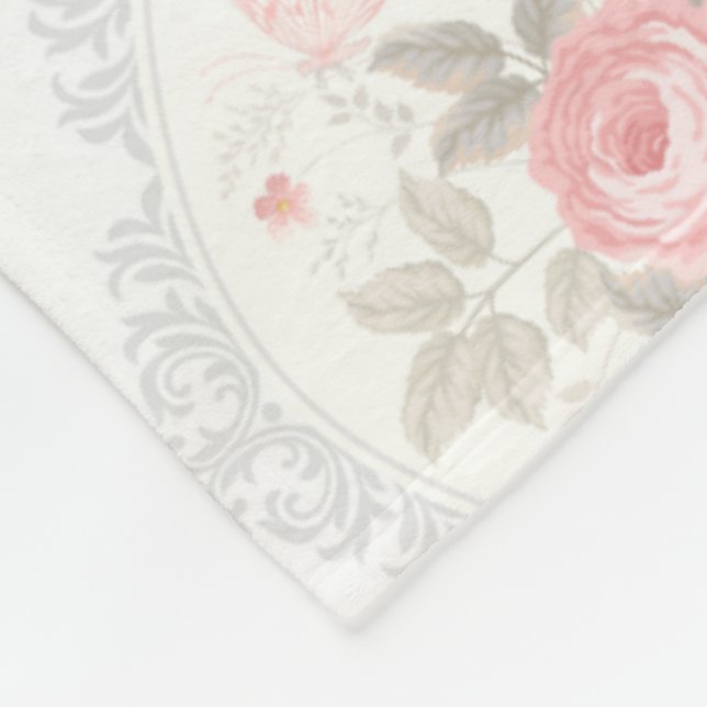 Floral gemusterte Fleece-Decke Fleecedecke (Ecke)