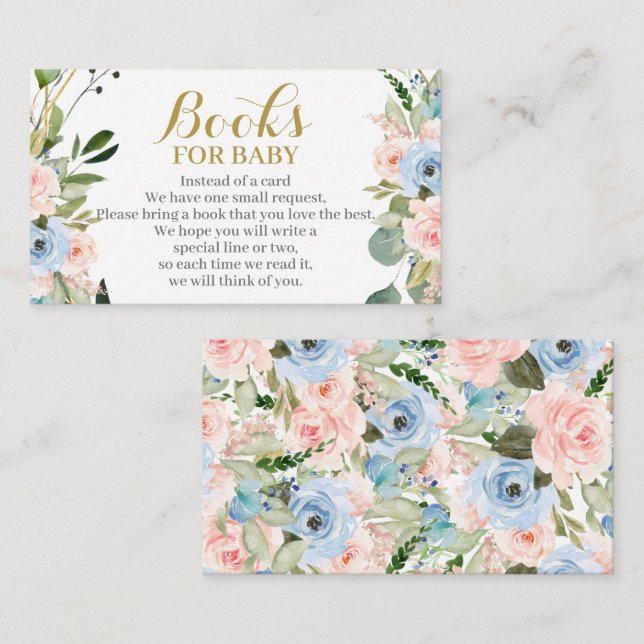 Floral genre révéler apporter une carte de boîtier (Devant / Derrière)