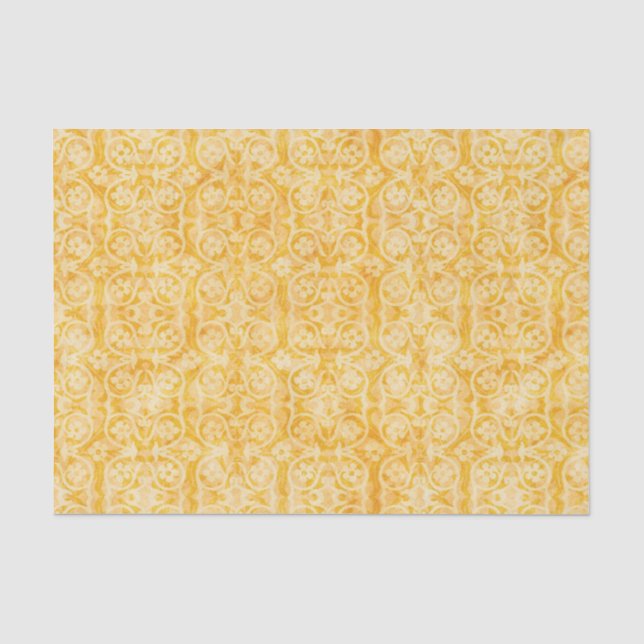 Floral Geometric Beige Seidenpapier (Vorderseite)