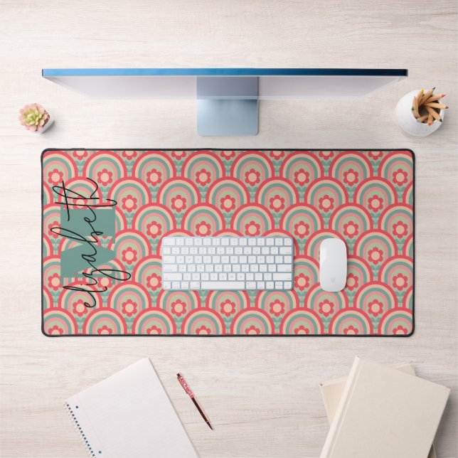 Floral géométrique Super monogramme (Bureau 1)