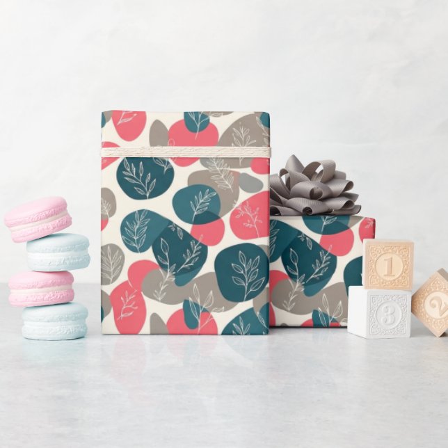 "Floral Geometry Bliss Geschenkpapier (Babyparty)