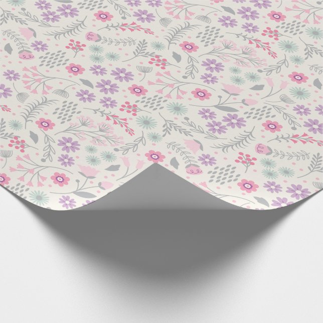 Floral Geschenkpapier (Ecke)