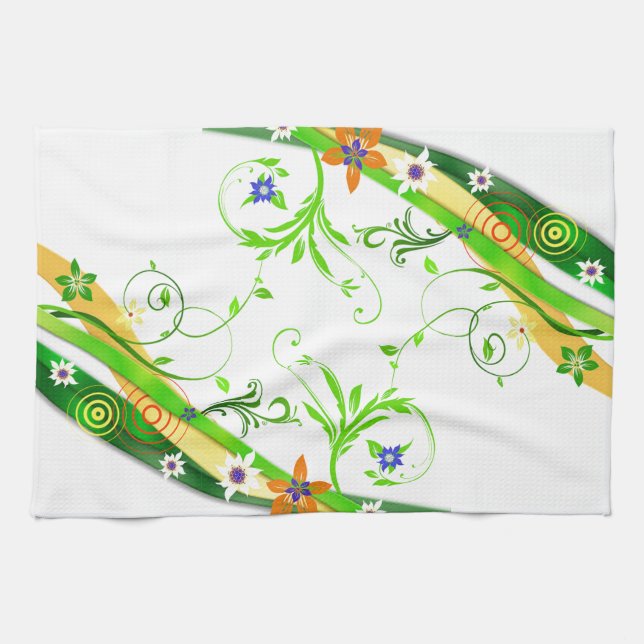 floral geschirrtuch (Horizontal)