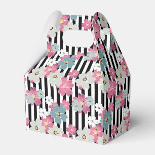 floral, gestreift geschenkschachtel