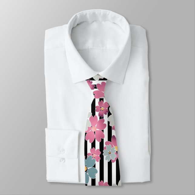 floral, gestreift krawatte (Gebunden)