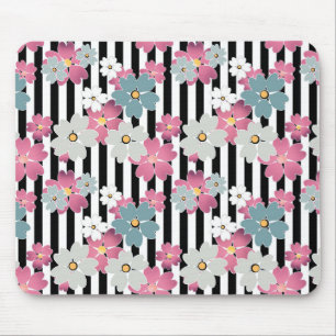 floral, gestreift mousepad