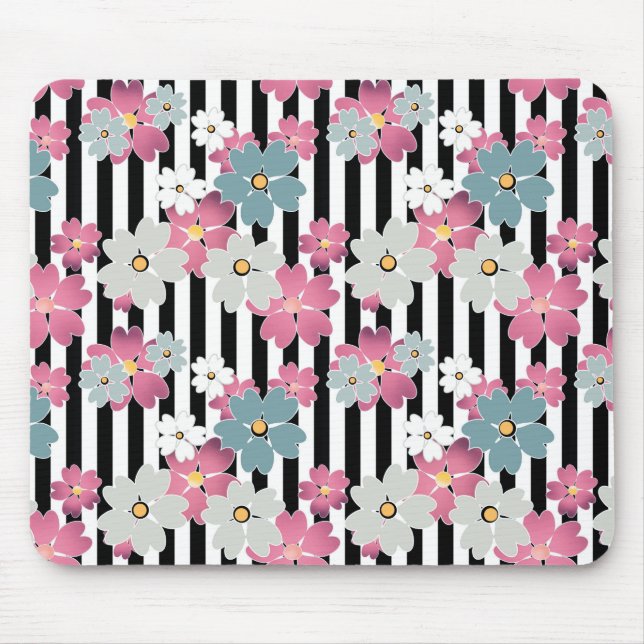 floral, gestreift mousepad (Vorne)