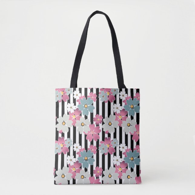 floral, gestreift tasche (Vorderseite)