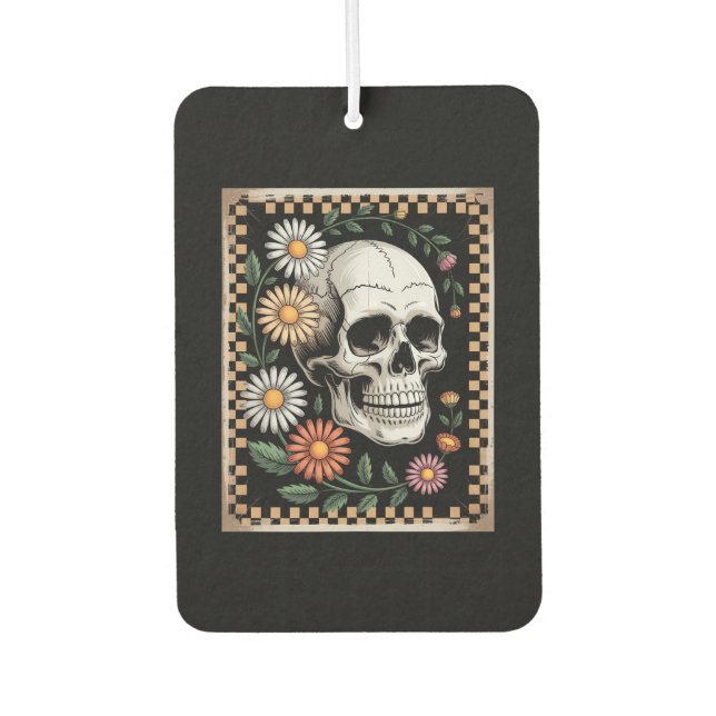 Floral Ghost Fall Boho Halloween 2 Autolufterfrischer (Vorderseite)