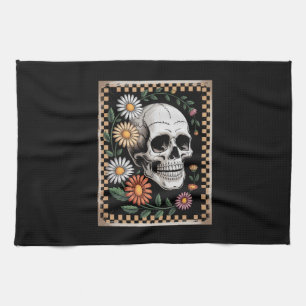 Floral Ghost Fall Boho Halloween 2 Geschirrtuch