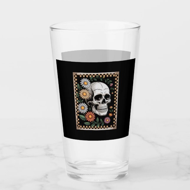 Floral Ghost Fall Boho Halloween 2 Glas (Vorderseite)