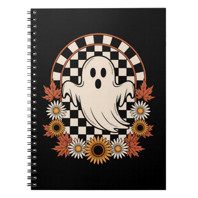 Floral Ghost Fall Boho Halloween Notizblock (Vorderseite)