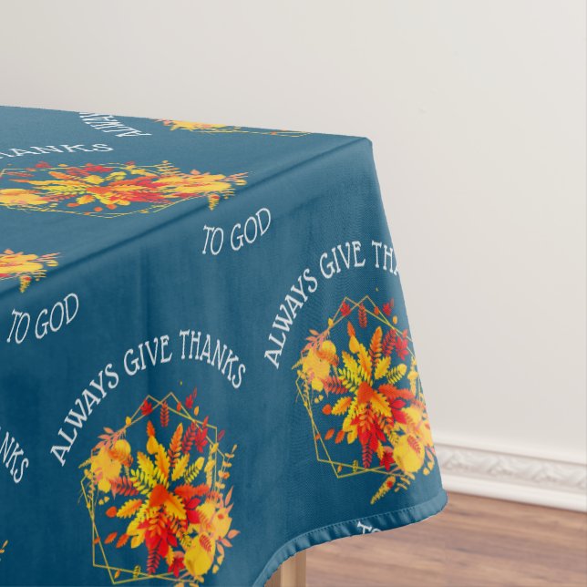 Floral GIBT IMMER DANKE AN GOTTES Erntedank Tischdecke (Beispiel)