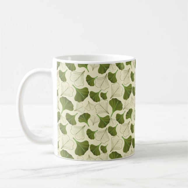 Floral Gingko Leaf Muster Kaffeetasse (Links)