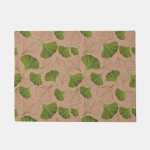 Floral Ginkgo Leaf Pastell Pattern Fußmatte
