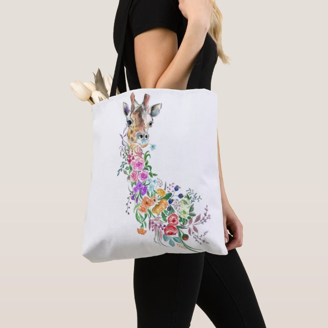 Floral Giraffe Tote Bag Tasche (Von Nahem)