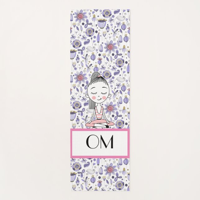 Floral Girl Yogamatte (Vorderseite)