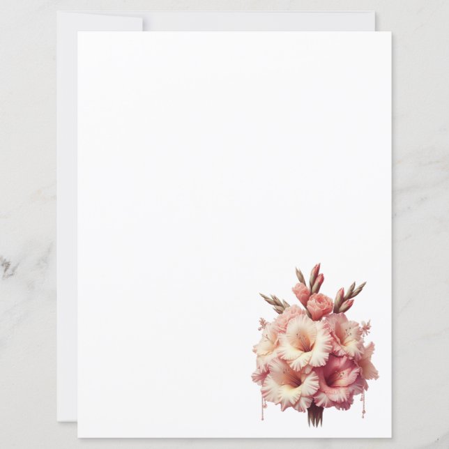 Floral Gladiolus Paper Sheet (Vorderseite)