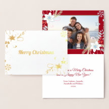 Floral Glitzer Snowflakes Rotes Weihnachtsfest Fot