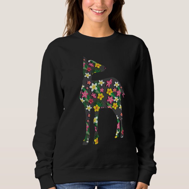Floral Goat Baby Goat Sweatshirt (Vorderseite)