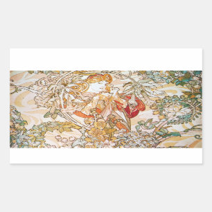 Floral Goddess Rechteckiger Aufkleber