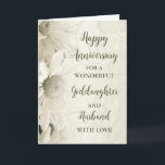 Floral Godtoy & Husband Jubiläum Karte<br><div class="desc">Glückliche Hochzeitskarte für Patostochter und Ehemann mit wunderschönen Vintagen Blume Muster und sentimentaler Vers.</div>