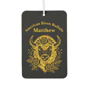 Floral Gold Bison Head Deco Autolufterfrischer