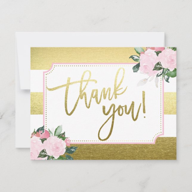 Floral Gold Faux Foil | Merci (Devant)