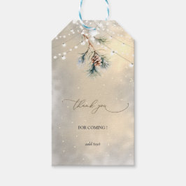Floral Gold Frame Champagne Glass Wedding Geschenkanhänger
