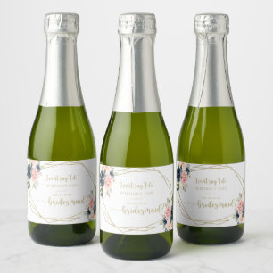Floral Gold Geometric Bridesmaid Vorschlag