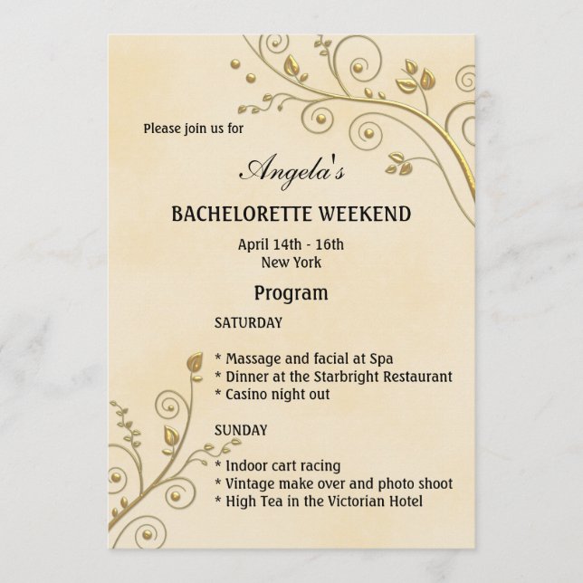 Floral Gold Itinerary Programm (Vorderseite)