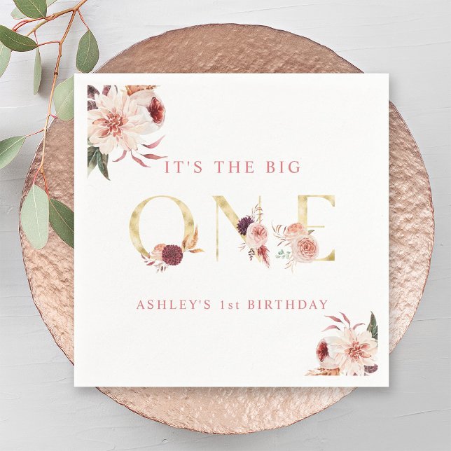 Floral Gold Letter Girl Serviette (Von Creator hochgeladen)