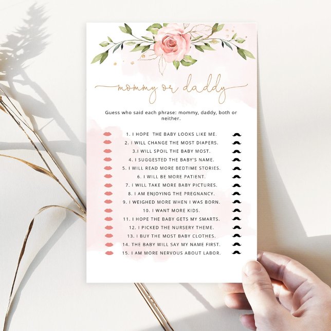 Floral gold Ratgeber, wer sagte es Mama oder Daddy (Von Creator hochgeladen)