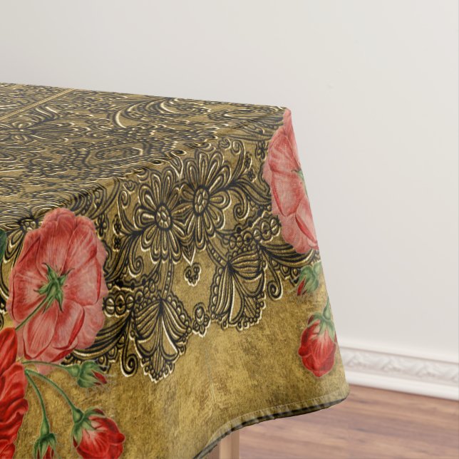 Floral Gold Schönes elegantes Muster Tischdecke (Beispiel)