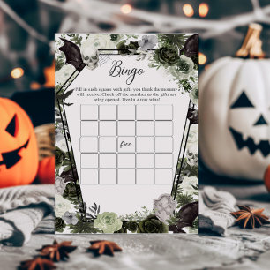 Floral Gothic Baby Shower Bingo Game