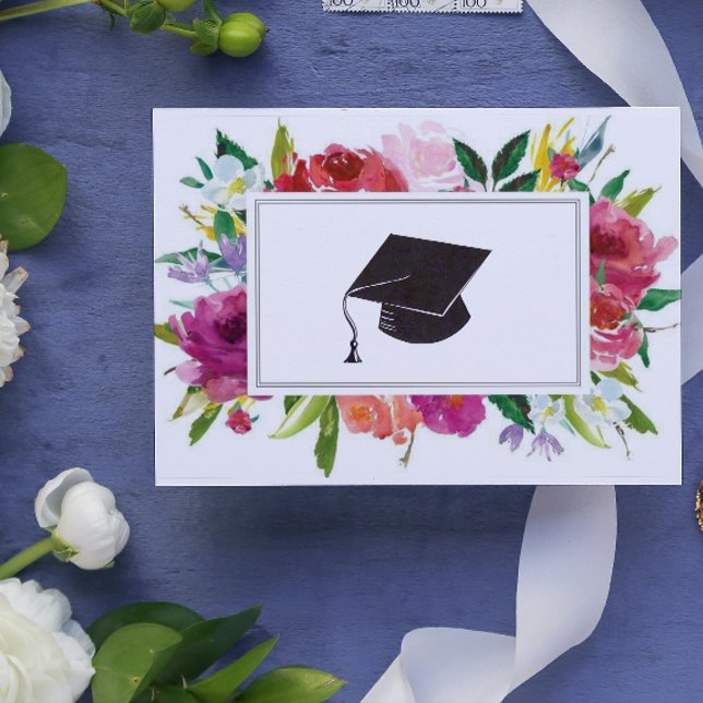 Floral Graduate Herzlichen Glückwunsch Karte (Von Creator hochgeladen)