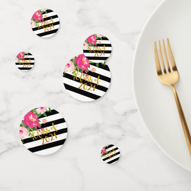 Floral Graduation Confetti - Classe de 2022 (Groupe)