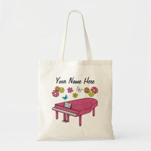 Floral Grand Piano Blume Pianist Musiker Custom Tragetasche
