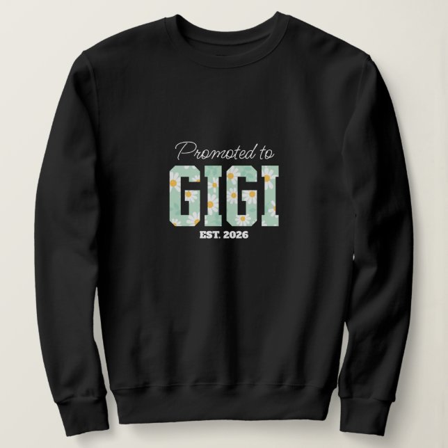 Floral Grandma, Promoted to Grandma  Sweatshirt (Design vorne)