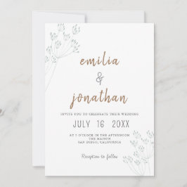 Floral Greenery Wedding Einladung