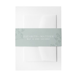 Floral Greenery Wedding Einladungsbanderole