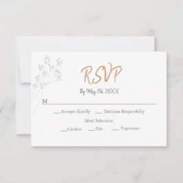 Floral Greenery Wedding RSVP Karte