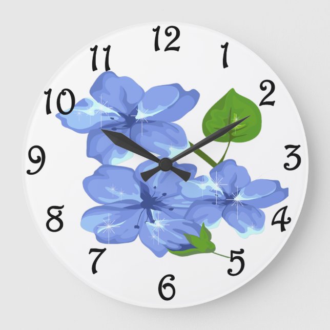 floral große wanduhr (Vorderseite)