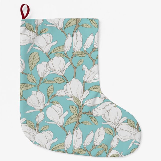 floral großer weihnachtsstrumpf (Vorderseite)